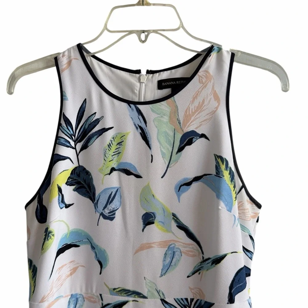 Banana Republic Floral Ruffle Wrap Racerback Dress Size 4 - Picture 3 of 9